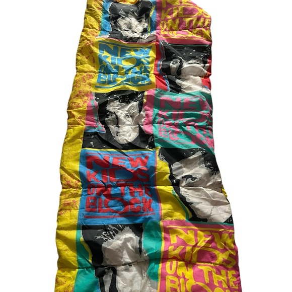 Vintage New Kids on the Block Sleeping Bag 80s 90s NKOTB Rare - Picture 2 of 3